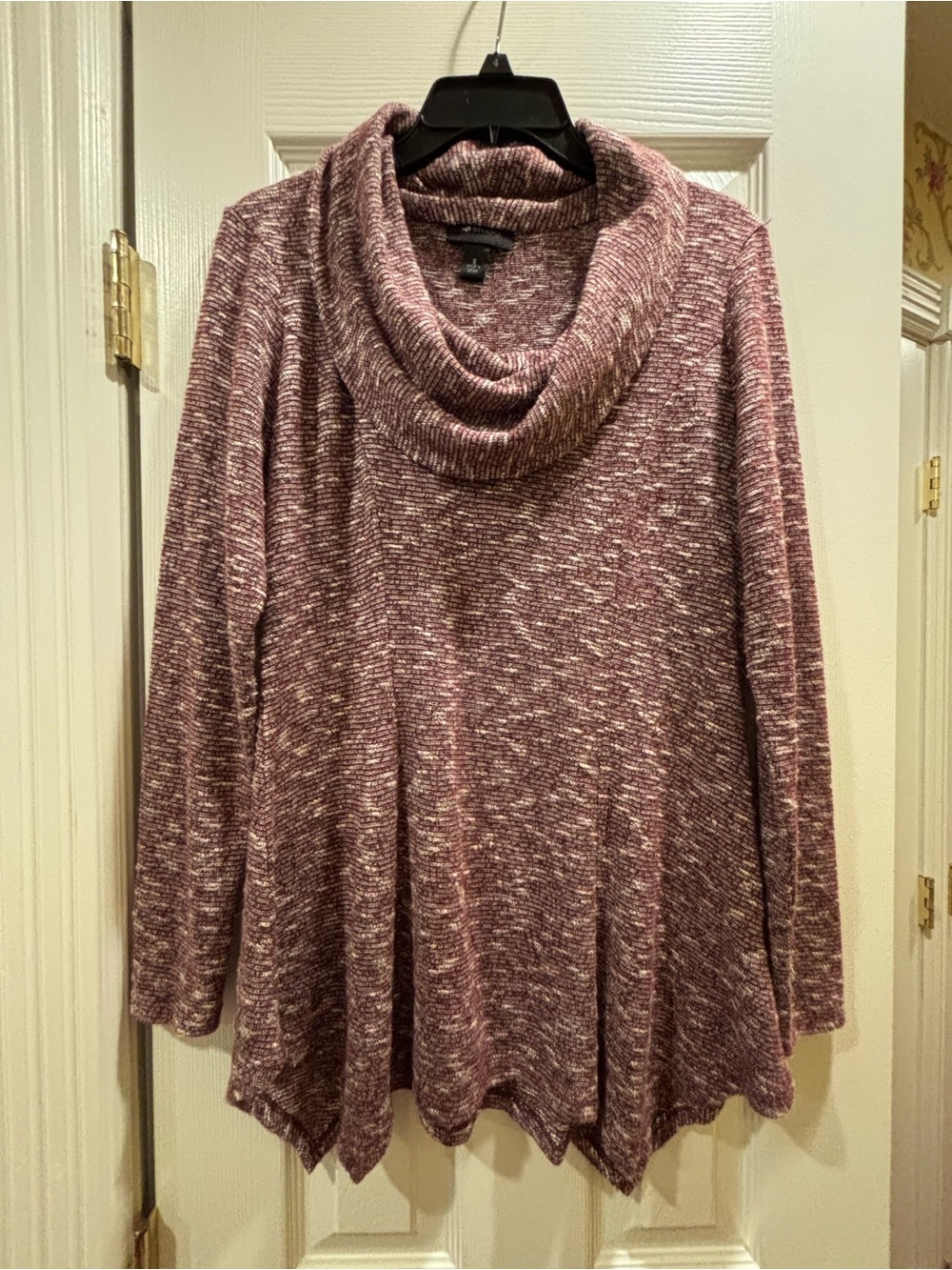 Croft & Barrow Burgundy Cowl Neck Sweater